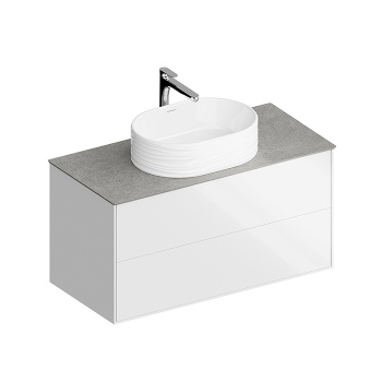 Тумба PLAZA Modern подвесная Kerama Marazzi 100 белый 2 ящика PLB.M.100.2\WHT.V