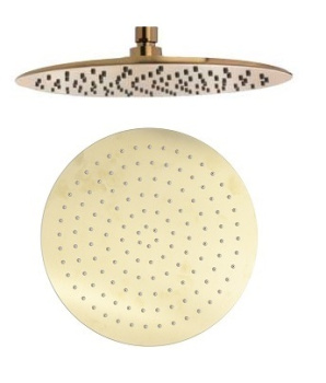 Лейка верхнего душа Ramonsoler круглая нержавеющая сталь золото RM250OC