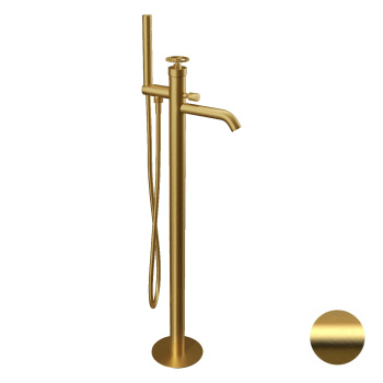 Смеситель для ванны Remer Chrono  напольный золото брашированное CH08BG