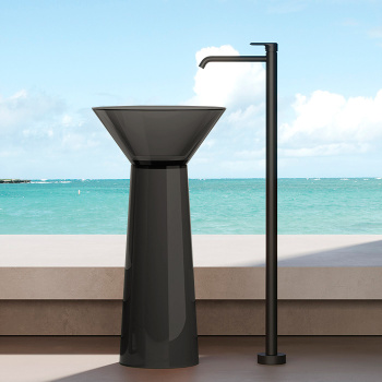 Раковина напольная Dea Design Pedestal Basin d480хh900, smoky black DD2022 480 R4
