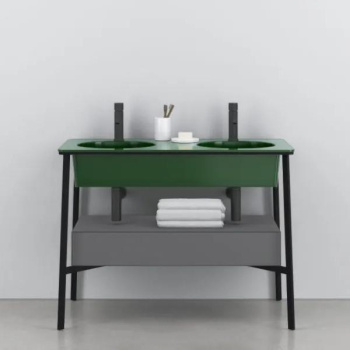 Раковина встраиваемая Cielo I Catini Catino Doppio CALAD AL 100 см зеленый