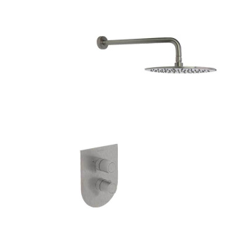 Смеситель для душа Ramonsoler Tzar встраиваемый термостатический с тропическим душем никель K3424012NC