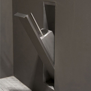 Ершик для унитаза Antonio Lupi Sesamo встраиваемый в стену, из нержавеющей стали AISI 304, отделка алюминий А0002450132