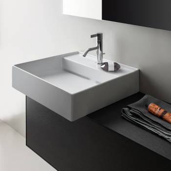 Laufen Kartell Раковина 460x460х120мм без перелива, с 1 отв. под смеситель, со скр сливом, цвет: белый