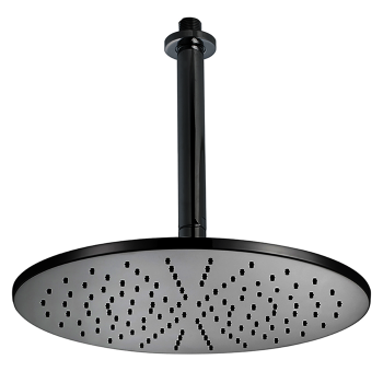 Верхний душ Cisal Shower D300 мм с потолочным держателем L180 мм, черный DS01370040