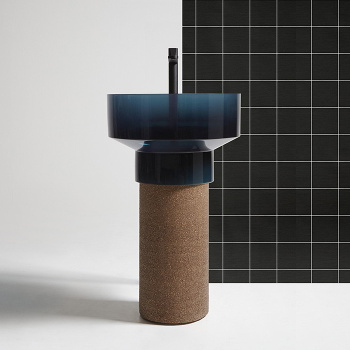 Раковина накладная ANTONIO LUPI Borghi 50х33, Cristalmood, с донным клапаном, цвет Ceruleo А0002470152