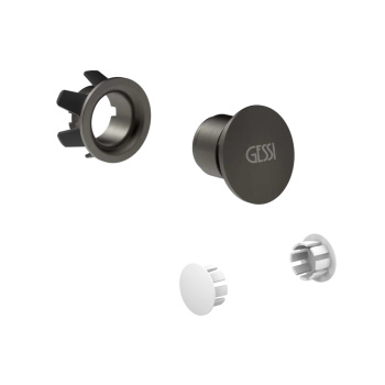 Комплект заглушек для перелива и боковых отверстий Gessi 37587.707 Black Metal Brushed PVD