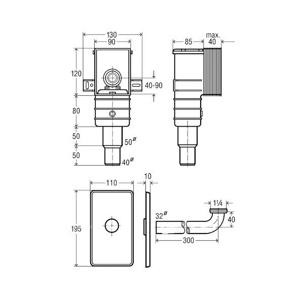Сифон для раковины Viega 553753 хром