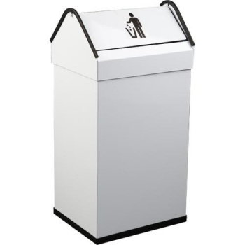 Контейнер для мусора Nofer прямоугольный из окрашенной стали белый 40 л. 14118.2.W