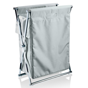 Корзина для белья Decor Walther Cross 507793 хром / тростник серый