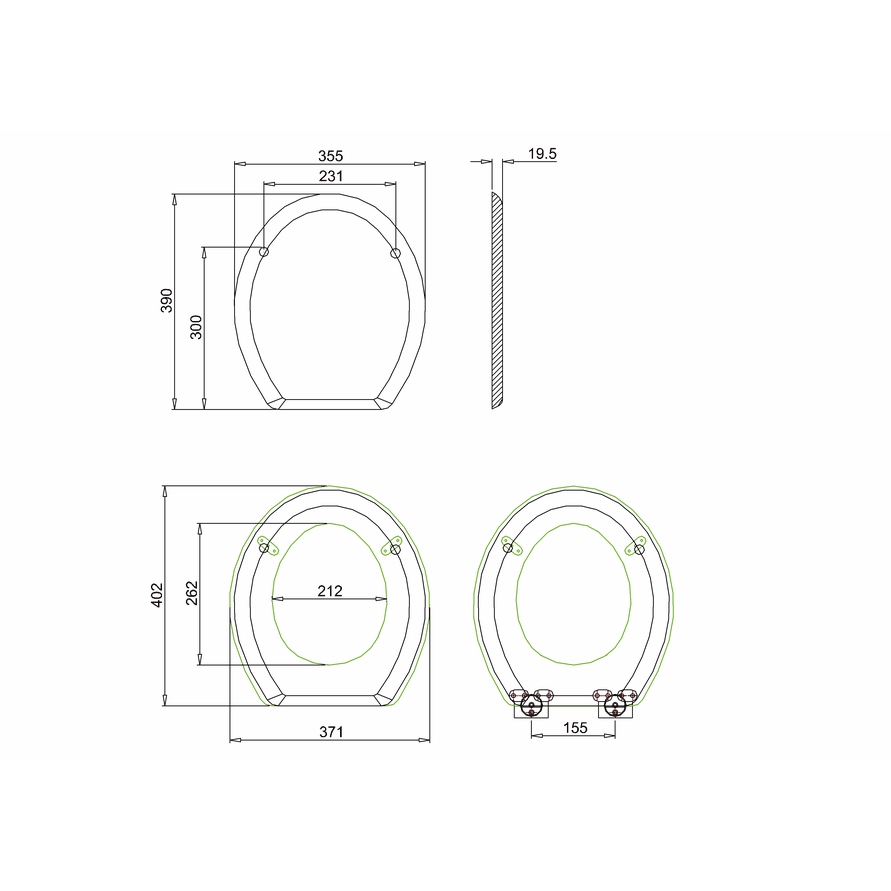 Сиденье для унитаза Burlington S51