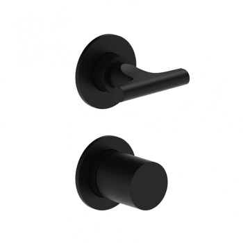 Смеситель для душа встраиваемый Fantini Sailing на 2 потока, Matt Gun Metal PVD 67 P5 J085B