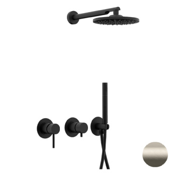 Душевая система Remer X-style с ручным душем и шлангом сталь (XV) X96S02OXV