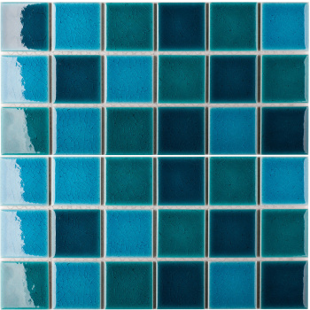 Керамическая мозаика Starmosaic 5х5 см 48x48 Crackle Green Mixed Glossy (lwwb83333) 306x3066 м2