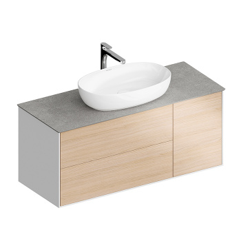 Тумба PLAZA Modern подвесная Kerama Marazzi 120 дуб виченце 3 ящика PLB.M.120.3\OAK.V