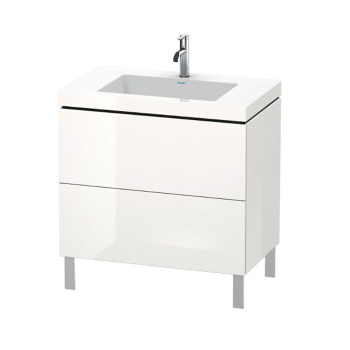Duravit LC База с раковиной Vero Air 698x800x480, 2 выдв.ящика, High Gloss, Цвет белый