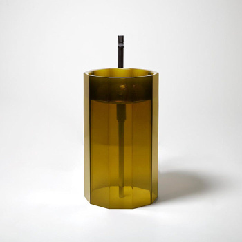 Раковина Antonio Lupi Vitreo 50х89, без отв., слив в пол, Cristalmood, Ocra А0002423944