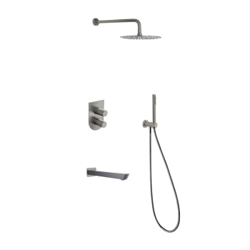 Смеситель для душа Ramonsoler Tzar встраиваемый с изливом, тропическим и ручным душем никель K3415031NC