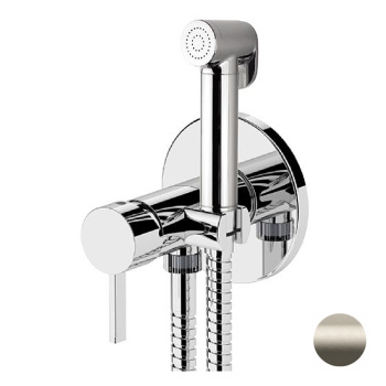 Смеситель с гигиеническим душем Remer Metrica сталь MC65WXV