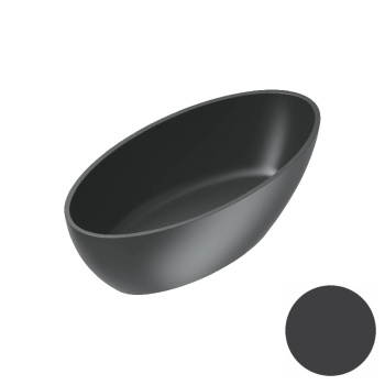 Ванна из искусственного камня 165×80 h52 Catalano Vasche Solid со слив-переливом Nero satinato 7239010022