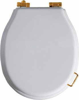 Крышка сиденье для унитаза Simas Lante LA 007 bronzo с микролифтом белый
