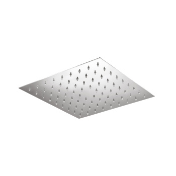 Верхний душ Plumberia Selection 250X250 из нерж.стали,встроенный клапан безопасности, поворот.крепление, антикальций, 2, хром, SAQ3114CR