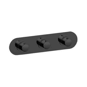 Cмеситель для душа Cisal Slim термостат, 2 положения, черный мат SM01R20040