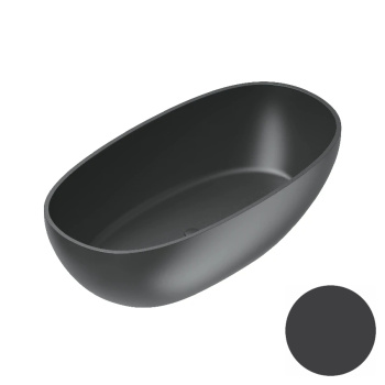 Ванна из искусственного камня 176×91 h52 Catalano Vasche Solid со слив-переливом Nero satinato 7239020022