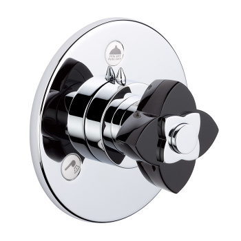 Переключатель THG Petale De Cristal Noir U6D-A02-48M2SB хром
