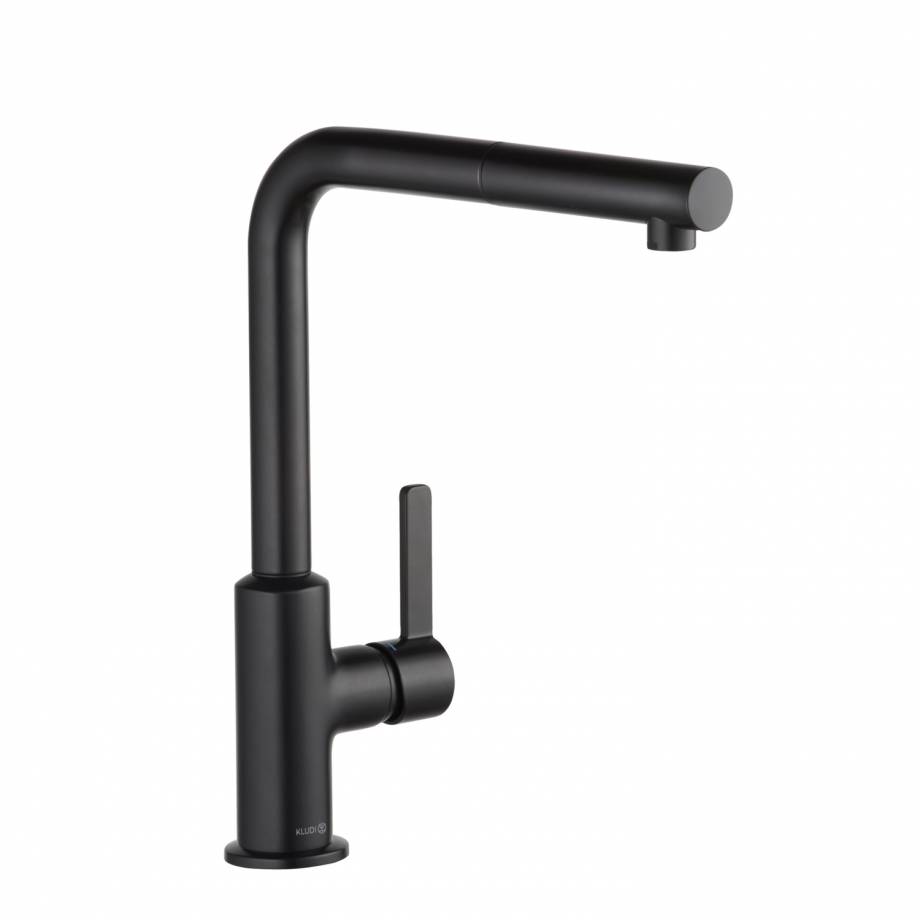 Kludi 40 851 3975 L-INE S Смеситель для кухни 265 мм, выдвижной Г излив, 8,2 л/мин