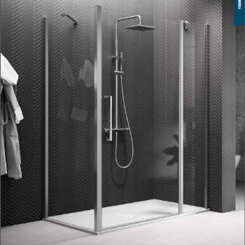 Боковая стенка Novellini Young 990-1010х2000, для установки с дверью, профиль хром, стекло прозрачное, Y2F1B99-1K