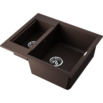 Мойка кухонная Omoikiri Sakaime 60-2-DC темный шоколад 4993912