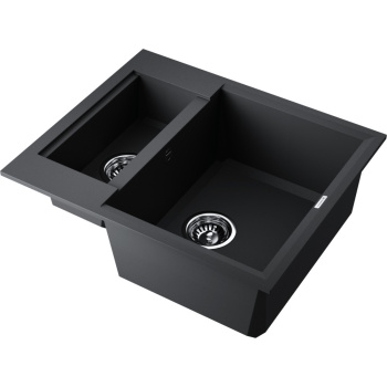 Мойка кухонная Omoikiri Sakaime 60-2-BL чёрная 4993908