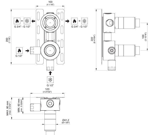 Скрытая часть для смесителя CЕА Design UCS 15