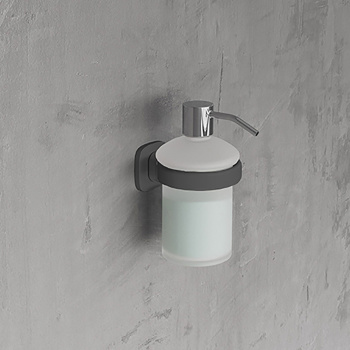 Дозатор для жидкого мыла с креплением на стену Novellini Edge, черный матовый R90AGEDSM-H