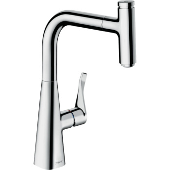 Hansgrohe 73 802 000 Metris Select M71 15-H240 Смеситель для кухни 238 мм, выдвижной излив, sBox, MagFit, 7