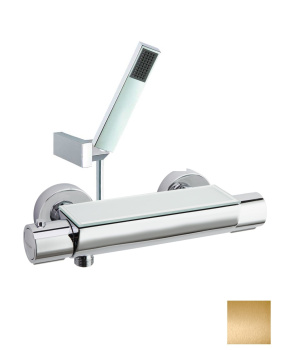 Смеситель термостатический Ramonsoler Urban Chic для душа с душевым комплектом золото 213401MROC