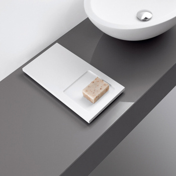 Мальница/лоток Agape Surf, 44см, настольная, белый Cristalplant ACOM0625Z