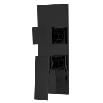 Смеситель для душа Fima Carlo Frattini Zeta встраиваемый, с переключателем на 2/3 выхода, чёрный матовый F3969X6NS