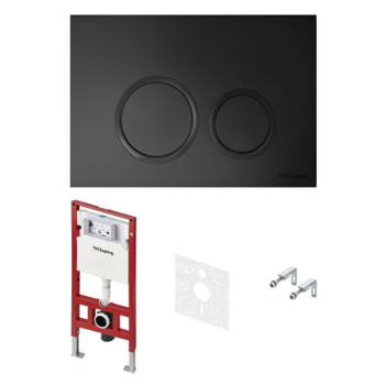 Комплект инсталляции с панелью смыва Tece Tecespring S401104 черный