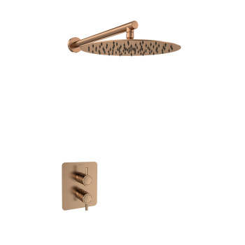 Смеситель для душа Ramonsoler Odisea встраиваемый термостат на 1 выход с тропическим душем joya медь K5924023CUC