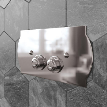 Клавиша смыва для бачков Tw 300.1 Geberit UP320/720, 33x2,5xh17, установка со ещением вправо 14, материал латунь, хром TW300.1cr