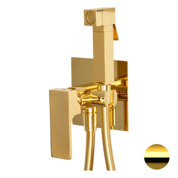 Смеситель с гигиеническим душем Remer Absolute золото глянцевое AU65DO