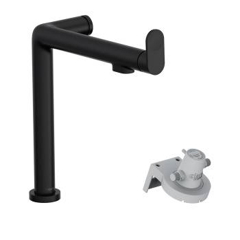 HG Aqittura M91 Кухонный смеситель 240 с системой фильтрации, 1jet, матовый черный