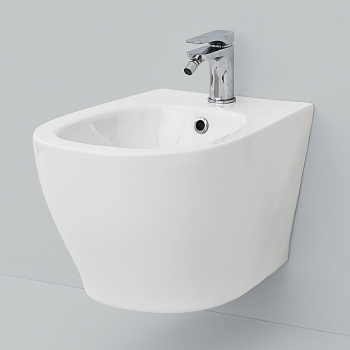 Биде подвесное Artceram TEN 4.0 36х52, с 1 отв под смеситель, с креплениями, белый TEB004 01 00