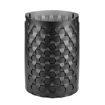 Круглая корзина для белья ADJ Dubai D40xH57, черный/серый 57348