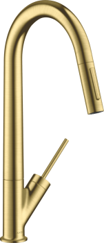 Axor Starck Смеситель для кухни, на 1 отв., с вытяжным изливом, цвет: шлифованная медь 10821950