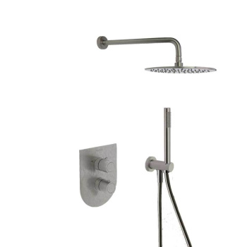 Смеситель для душа Ramonsoler Tzar встраиваемый термостатический с тропическим и ручным душем никель K3487011NC