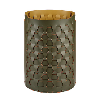 Круглая корзина для белья ADJ Dubai D40xH57, оливковый/горчичный 2057.55/40