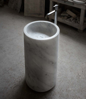 Раковина Antonio Lupi Pixel 45x85x45, без отв., Marmo Carrara А0002423815